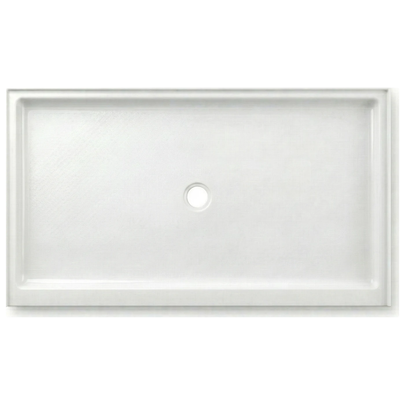 ARSTAR 30x60 inch center drain cultured marble shower pan — one-piece, anti-slip, ADA option, hotel standard