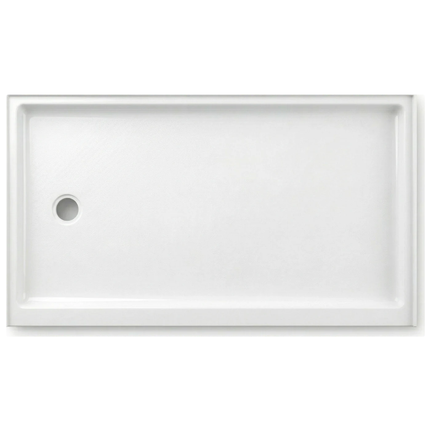ARSTAR 32"×60" Left Drain cultured marble shower pan