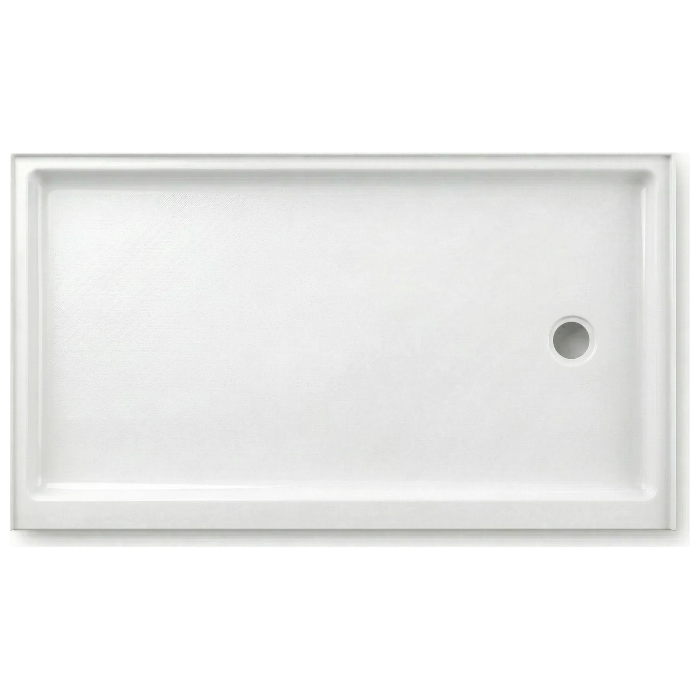 ARSTAR 32"×60" Right Drain cultured marble shower pan